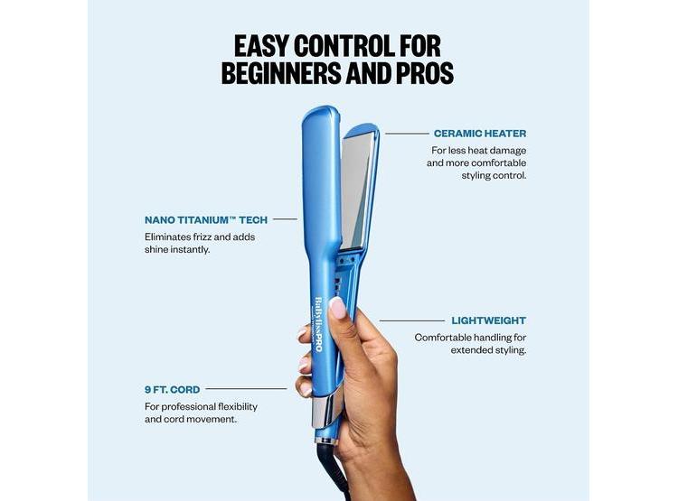 BABYLISSPRO NANO TITANIUM ULTRA-SLEEK CON PLACAS DE TITANIO PARA UN CABELLO MÁS LISO Y BRILLANTE - 4