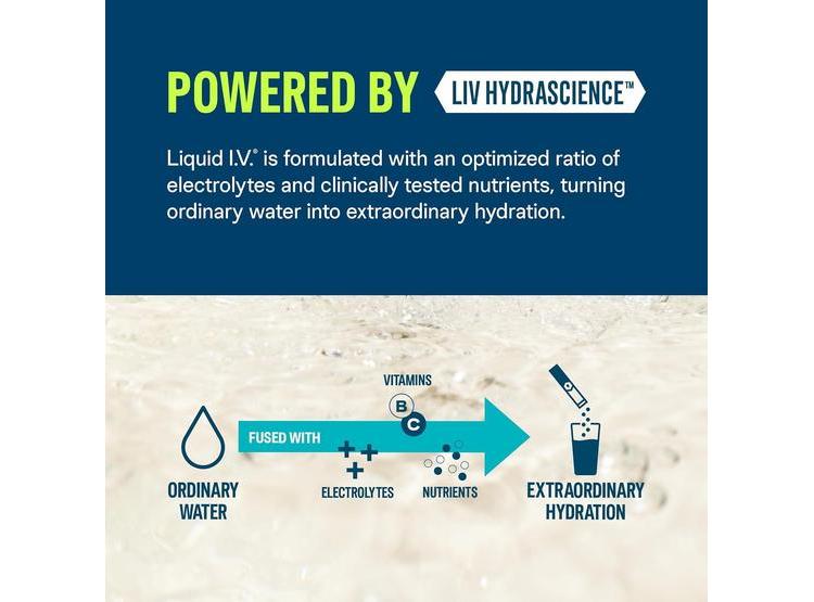 LIQUID I.V. BEBIDA EN POLVO CON ELECTROLITOS, MULTIPLICADOR DE HIDRATACIÓN SABOR LIMÓN LIMA, 16 PORCIONES - 2