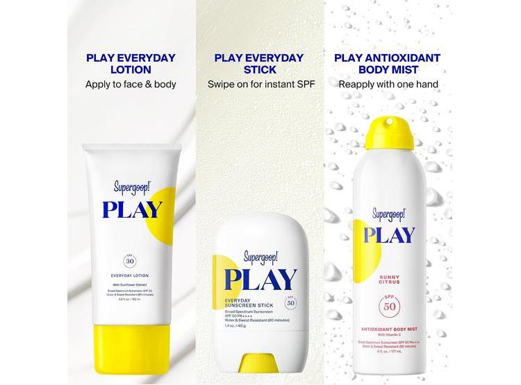 SUPERGOOP! PLAY EVERYDAY LOTION SPF 50, PROTECTOR SOLAR PARA CUERPO Y ROSTRO, RESISTENTE AL AGUA Y RÁPIDO DE ABSORBER - 10
