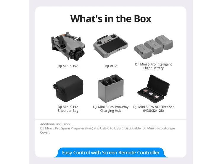 DJI MINI 5 PRO COMBO FLY MORE CON DJI RC 2, DRON 4K PARA PRINCIPIANTES CON DETECCIÓN DE OBSTÁCULOS - 7