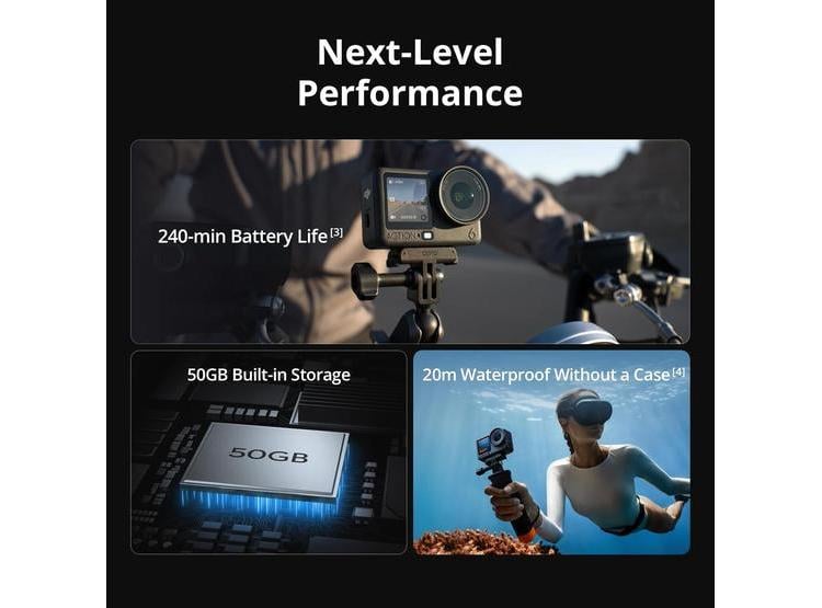 DJI OSMO ACTION 6, CÁMARA DE ACCIÓN IMPERMEABLE 8K, SENSOR CUADRADO, APERTURA VARIABLE, ROCKSTEADY 3.0, RESISTENTE AL CLIMA - 5