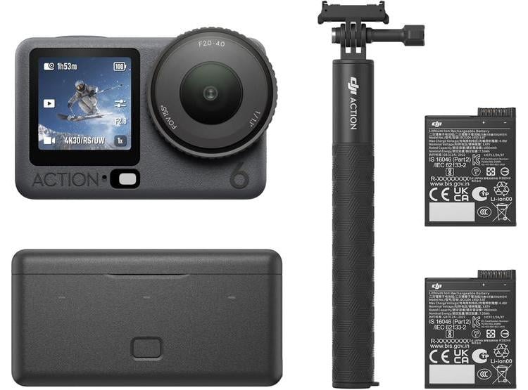 DJI OSMO ACTION 6 COMBO MEJORADO, CÁMARA DE ACCIÓN 8K CON SENSOR CUADRADO Y BATERÍA EXTENDIDA, IMPERMEABLE - 1