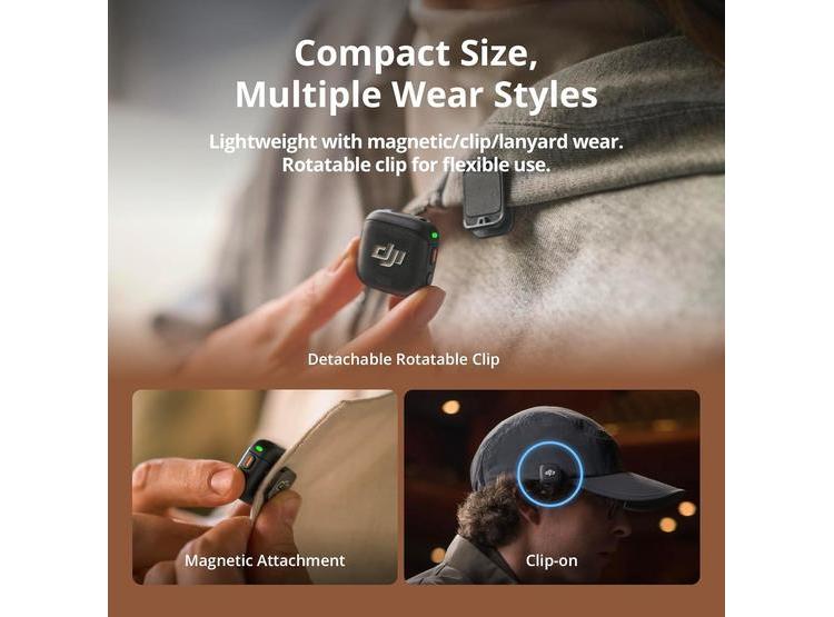 MICRÓFONO INALÁMBRICO DJI PARA ANDROID, IPHONE, CÁMARA; COMPACTO Y LIGERO, CONTROL DE GANANCIA ADAPTATIVA - 4
