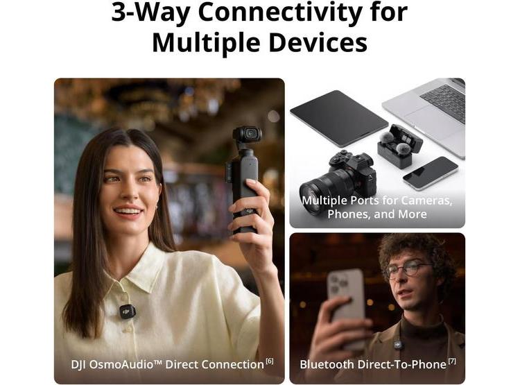 MICRÓFONO INALÁMBRICO DJI PARA ANDROID, IPHONE, CÁMARA; COMPACTO Y LIGERO, CONTROL DE GANANCIA ADAPTATIVA - 5
