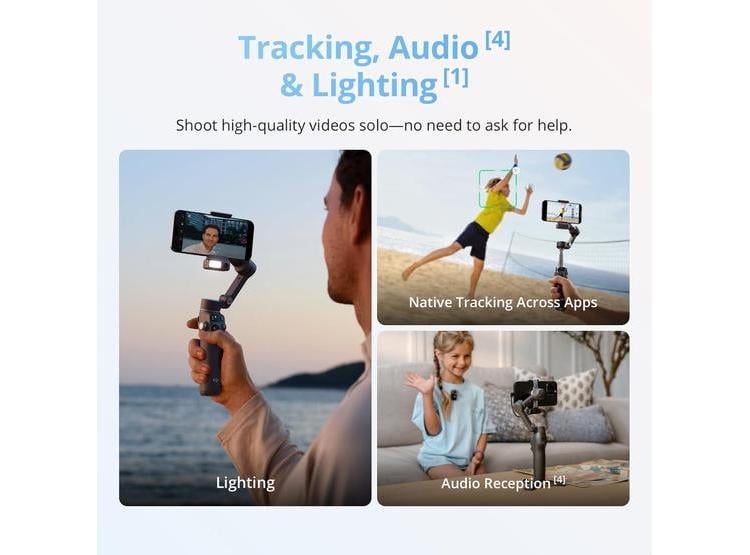 DJI OSMO MOBILE 8 GIMBAL: SEGUIMIENTO IA, AUDIO ILUMINADO, PANORÁMICA 360, MICRÓFONO Y MÁS - 2