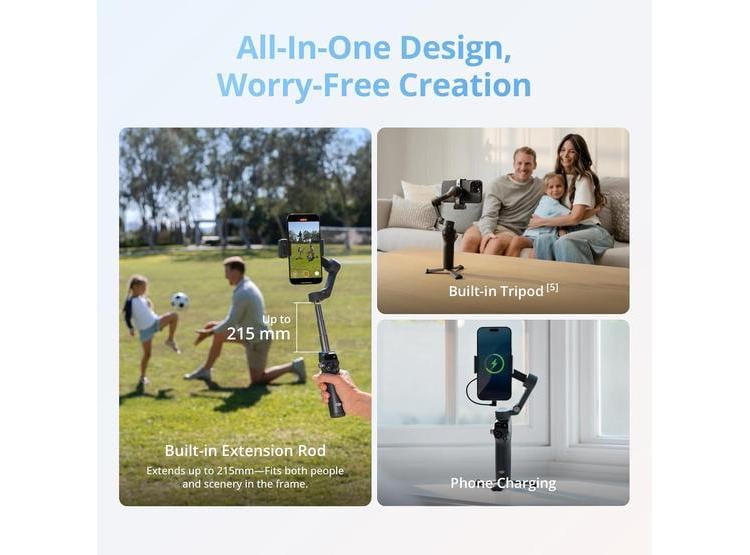 DJI OSMO MOBILE 8 GIMBAL: SEGUIMIENTO IA, AUDIO ILUMINADO, PANORÁMICA 360, MICRÓFONO Y MÁS - 4