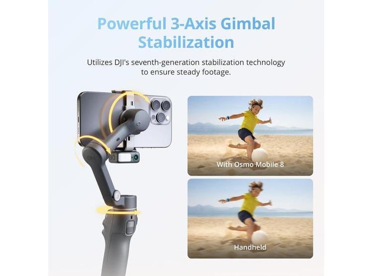 DJI OSMO MOBILE 8 GIMBAL: SEGUIMIENTO IA, AUDIO ILUMINADO, PANORÁMICA 360, MICRÓFONO Y MÁS - 5