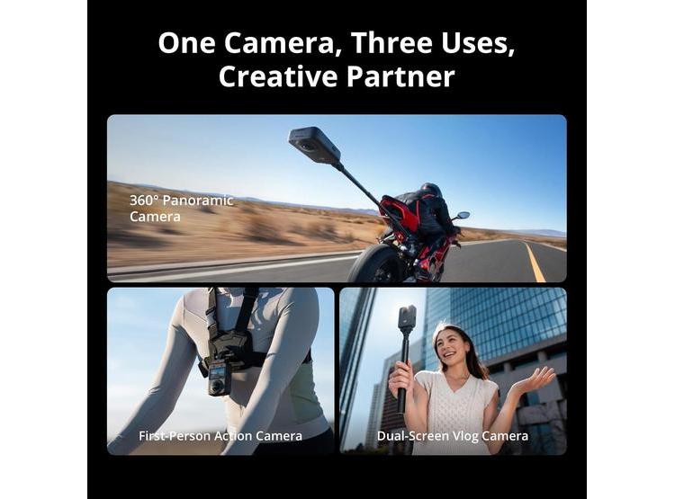 OSMO 360 COMBO ESENCIAL: CÁMARA 360 CON VIDEO 8K, 4K/120FPS, SELFIE STICK INVISIBLE Y BATERÍA EXTENDIDA - 6