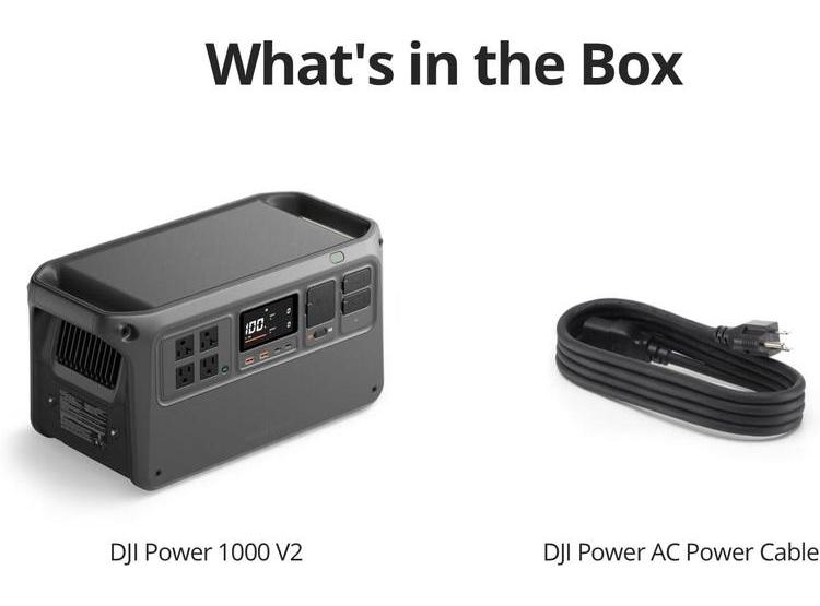 DJI POWER 1000 V2 ESTACIÓN DE ENERGÍA PORTÁTIL, BATERÍA LFP 1024WH, SALIDA ESTABLE 2600W PARA CAMPING - 8