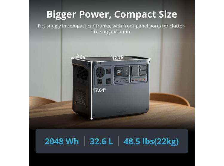 ESTACIÓN DE ENERGÍA PORTÁTIL DJI POWER 2000 CON BATERÍA LFP DE 2048 WH Y SALIDA DE 3000 W - 7