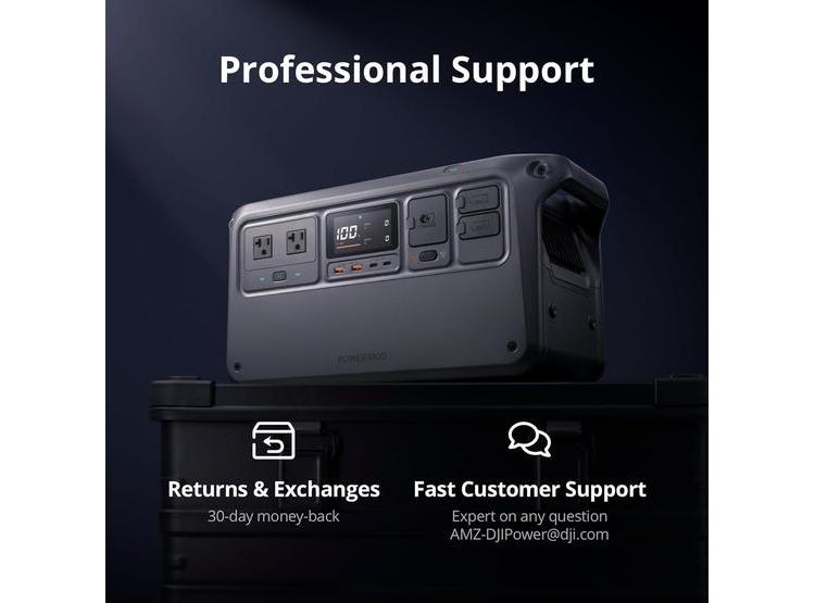 DJI POWER 1000 ESTACIÓN DE ENERGÍA PORTÁTIL 2200 W, BATERÍA LIFEPO4, GENERADOR SOLAR ULTRA SILENCIOSO - 6