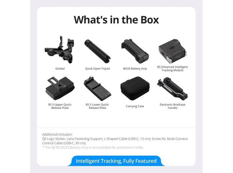 DJI RS 5 COMBO, ESTABILIZADOR DE CARDÁN PARA CÁMARAS LÍDERES CON SEGUIMIENTO INTELIGENTE Y FÁCIL AJUSTE - 8