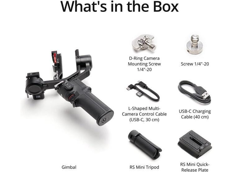 DJI RS 3 MINI ESTABILIZADOR 3 EJES PARA CANON, SONY, PANASONIC, NIKON Y FUJIFILM, CARGA ÚTIL HASTA 2 KG - 7