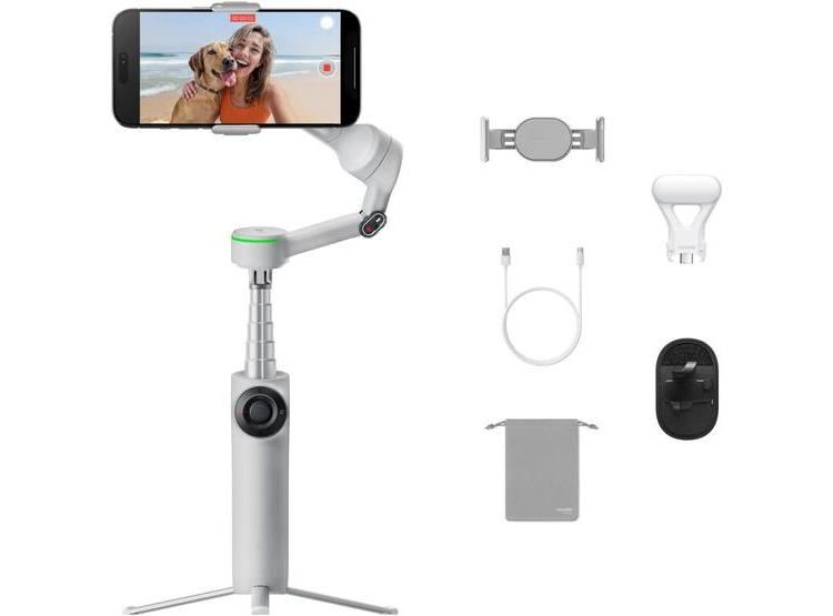 INSTA360 FLOW 2 PRO VLOG GRIS - CARDÁN AI CON SEGUIMIENTO EN 200+ APPS, TRÍPODE Y SELFIE STICK INTEGRADOS - 1