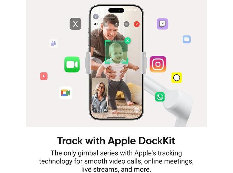 INSTA360 FLOW 2 PRO GIMBAL PLEGABLE BLANCO IA PARA TELÉFONO CON SEGUIMIENTO EN APLICACIONES Y DOCKKIT - 2