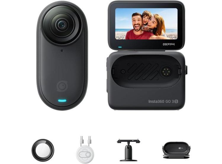 INSTA360 GO 3S - CÁMARA VLOGGING 4K, 64 GB, NEGRA, MANOS LIBRES, MONTAJE VERSÁTIL, DURACIÓN BATERÍA EXTENDIDA - 1