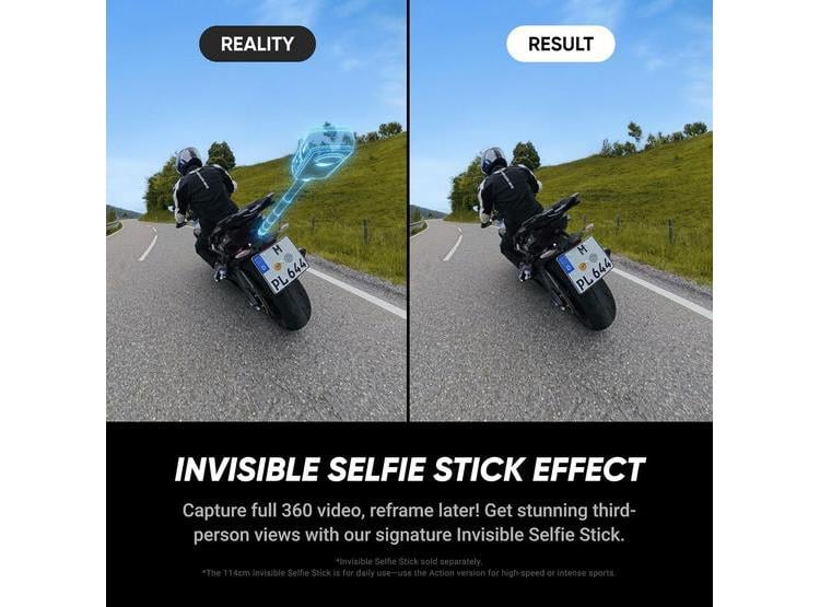 INSTA360 X5 BMW MOTORRAD - CÁMARA DE ACCIÓN 360 IMPERMEABLE 8K, POCO RUIDO, EFECTO DE PALO INVISIBLE, BATERÍA DE 3 HORAS - 3