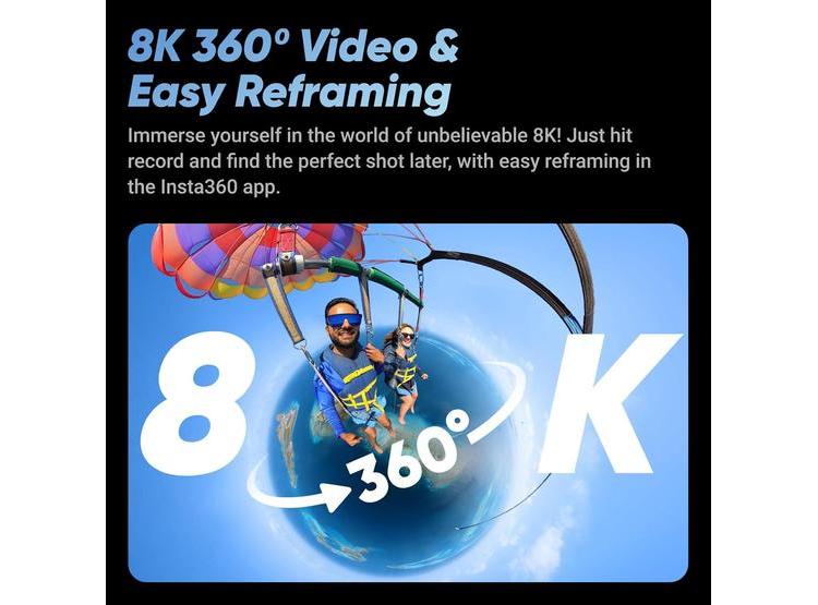 INSTA360 X4 CÁMARA DE ACCIÓN IMPERMEABLE 360 DE 8K, GRAN ANGULAR Y EFECTO PALO INVISIBLE PARA SELFIES - 2