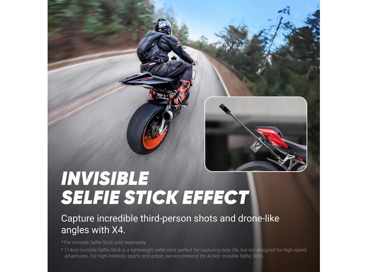INSTA360 X4 CÁMARA DE ACCIÓN IMPERMEABLE 360 DE 8K, GRAN ANGULAR Y EFECTO PALO INVISIBLE PARA SELFIES - 3