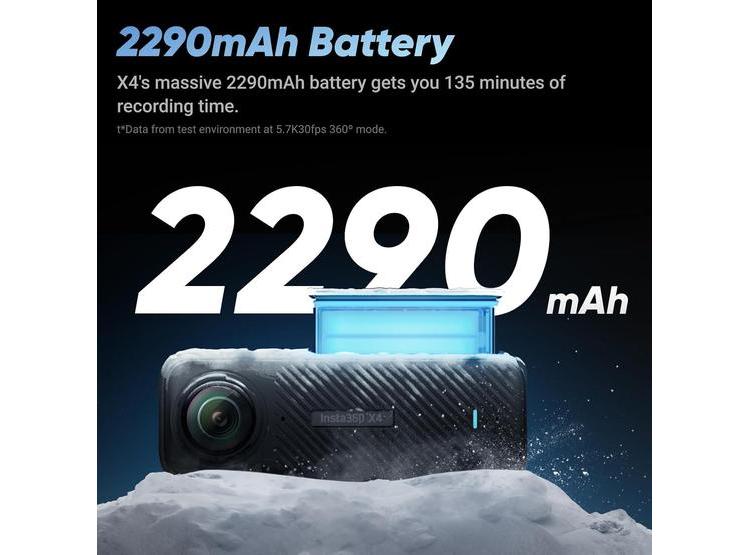 INSTA360 X4 CÁMARA DE ACCIÓN IMPERMEABLE 360 DE 8K, GRAN ANGULAR Y EFECTO PALO INVISIBLE PARA SELFIES - 5