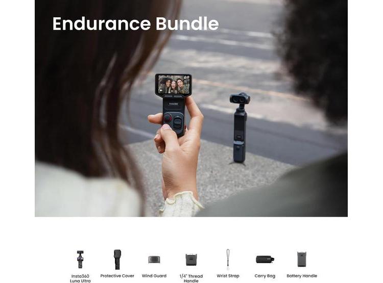 INSTA360 LUNA ULTRA ENDURANCE BUNDLE - CÁMARA VLOGGING 8K, LEICA DUAL, SENSOR AVANZADO Y PANTALLA TÁCTIL - 9