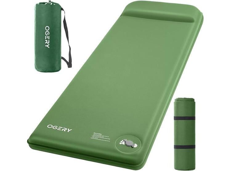 COLCHONETA OGERY AUTOINFLABLE CON BOMBA DE PIE INTEGRADA, IDEAL PARA CAMPISMO EN COCHE O TIENDA, AISLANTE Y SILENCIOSA - 1