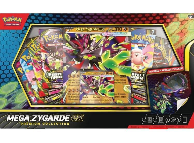 COLECCIÓN MEGA ZYGARDE EX DE POKÉMON TCG CON 8 BOOSTERS, CARTAS PROMOCIONALES Y STICKER - 1