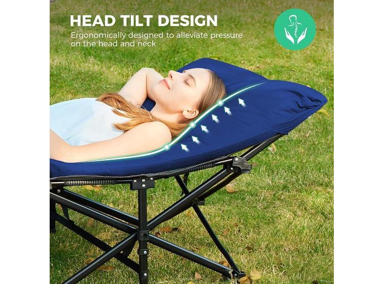 CATRE PLEGABLE DE CAMPING PARA ADULTOS CON COLCHÓN, INCLUYE BOLSA DE TRANSPORTE, IDEAL PARA EXTERIORES - 5