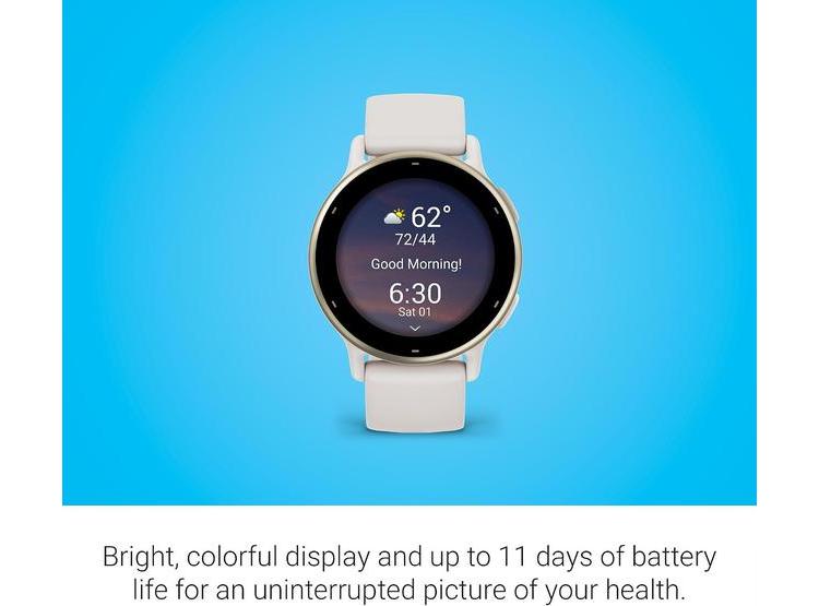 GARMIN VÍVOACTIVE 5, RELOJ INT. GPS SALUD Y FITNESS AMOLED, MARFIL - 2