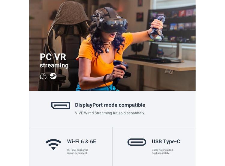 HTC VIVE FOCUS VISION - AURICULARES DE REALIDAD MIXTA Y PC VR, EDICIÓN CONSUMIDOR, EYE Y HAND TRACKING - 2