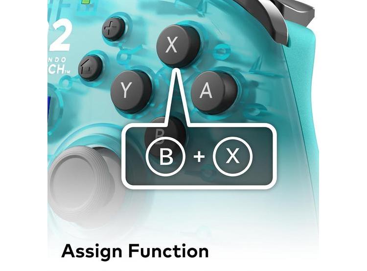HORI WIRELESS HORIPAD TURBO AQUA, MANDO AVANZADO Y ERGONÓMICO PARA NINTENDO SWITCH CON BATERÍA RECARGABLE - 10