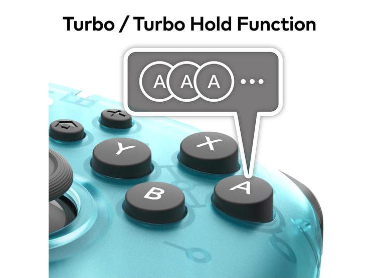 HORI WIRELESS HORIPAD TURBO AQUA, MANDO AVANZADO Y ERGONÓMICO PARA NINTENDO SWITCH CON BATERÍA RECARGABLE - 9