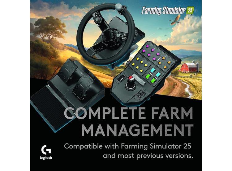 LOGITECH G VOLANTE PARA SIMULACIÓN DE GRANJA, INCLUYE PEDALES Y PANEL LATERAL, COMPATIBLE CON PC, 2ª GEN - 3