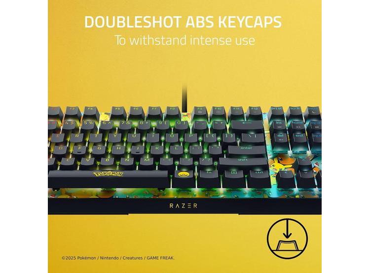 TECLADO GAMING RAZER BLACKWIDOW V4 X, SWITCHES VERDES TÁCTILES, 6 MACROS, RGB CHROMA, EDICIÓN POKÉMON - 5