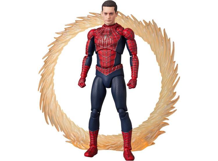MAFEX NO.241 FIGURA DE SPIDER-MAN AMIGABLE DEL VECINDARIO CON ACCESORIOS INTERCAMBIABLES Y SOPORTE ARTICULADO - 3