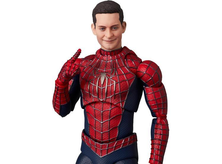 MAFEX NO.241 FIGURA DE SPIDER-MAN AMIGABLE DEL VECINDARIO CON ACCESORIOS INTERCAMBIABLES Y SOPORTE ARTICULADO - 9
