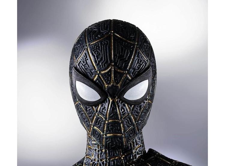 FIGURA ACCIÓN SPIDER-MAN NO WAY HOME TRAJE NEGRO Y DORADO CON ACCESORIOS, BANDAI TAMASHII NATIONS - 3