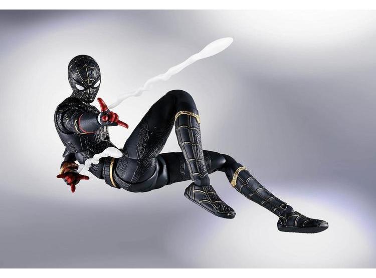 FIGURA ACCIÓN SPIDER-MAN NO WAY HOME TRAJE NEGRO Y DORADO CON ACCESORIOS, BANDAI TAMASHII NATIONS - 5