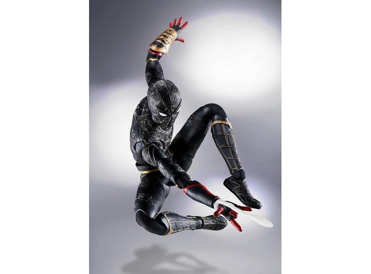 FIGURA ACCIÓN SPIDER-MAN NO WAY HOME TRAJE NEGRO Y DORADO CON ACCESORIOS, BANDAI TAMASHII NATIONS - 6