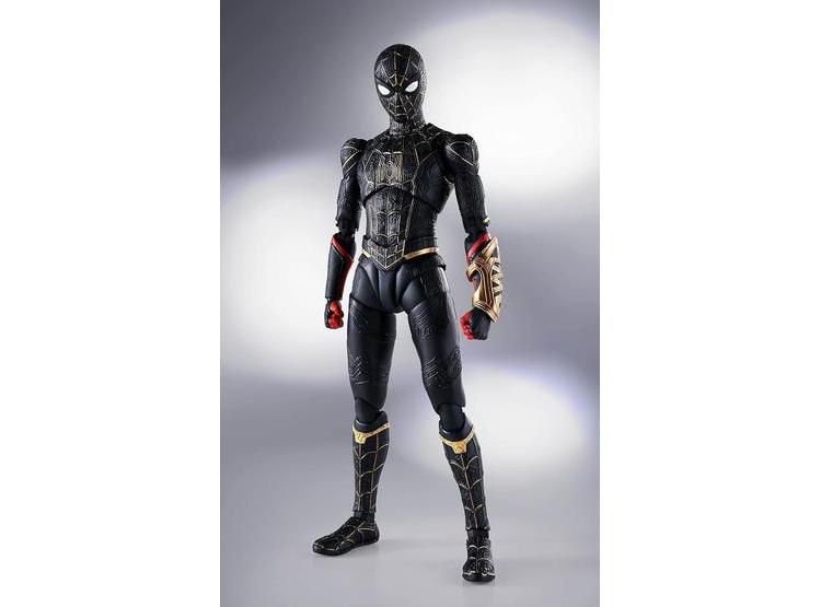 FIGURA ACCIÓN SPIDER-MAN NO WAY HOME TRAJE NEGRO Y DORADO CON ACCESORIOS, BANDAI TAMASHII NATIONS - 8
