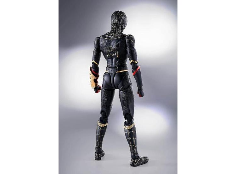 FIGURA ACCIÓN SPIDER-MAN NO WAY HOME TRAJE NEGRO Y DORADO CON ACCESORIOS, BANDAI TAMASHII NATIONS - 9