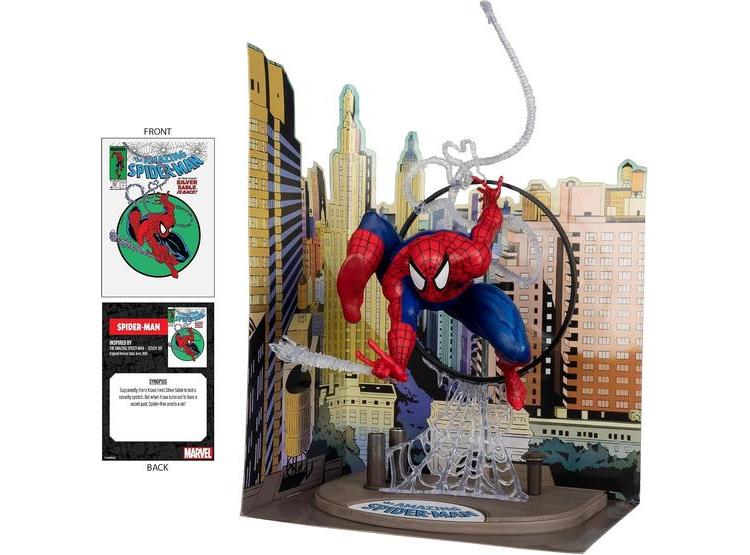FIGURA SPIDER-MAN MCFARLANE TOYS A ESCALA 1:6, INCLUYE FONDO, CÓMIC Y TARJETA DE ARTE, NO ARTICULADA - 3