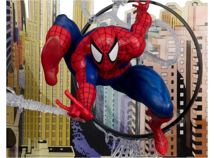 FIGURA SPIDER-MAN MCFARLANE TOYS A ESCALA 1:6, INCLUYE FONDO, CÓMIC Y TARJETA DE ARTE, NO ARTICULADA - 4