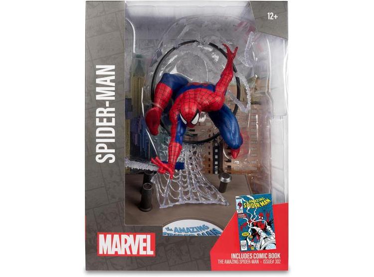 FIGURA SPIDER-MAN MCFARLANE TOYS A ESCALA 1:6, INCLUYE FONDO, CÓMIC Y TARJETA DE ARTE, NO ARTICULADA - 8