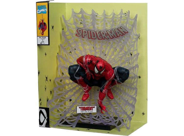 FIGURA COLECCIONABLE DE SPIDER-MAN CON ESCENA Y CÓMIC POR MCFARLANE TOYS, INSPIRADA EN SPIDER-MAN #1 - 4