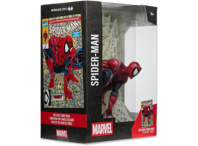 FIGURA COLECCIONABLE DE SPIDER-MAN CON ESCENA Y CÓMIC POR MCFARLANE TOYS, INSPIRADA EN SPIDER-MAN #1 - 7
