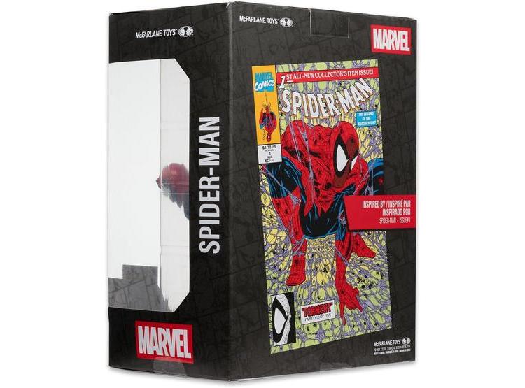 FIGURA COLECCIONABLE DE SPIDER-MAN CON ESCENA Y CÓMIC POR MCFARLANE TOYS, INSPIRADA EN SPIDER-MAN #1 - 8