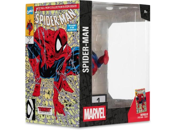 FIGURA DE SPIDER-MAN DE MCFARLANE TOYS, ESCALA 1/10 CON BASE AMBIENTAL Y ESCENA DE FONDO - 6
