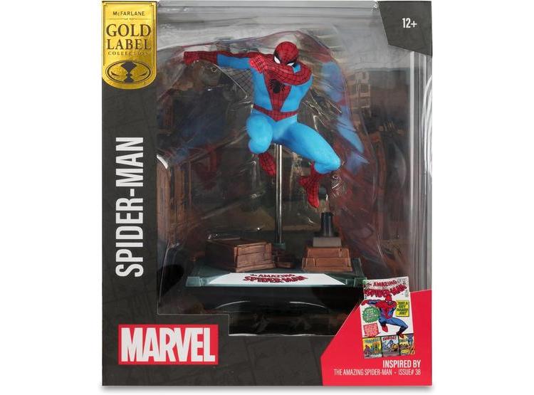 FIGURA SPIDER-MAN A ESCALA MCFARLANE TOYS, EDICIÓN GOLD LABEL, ESCENA POSADA MARVEL - 5