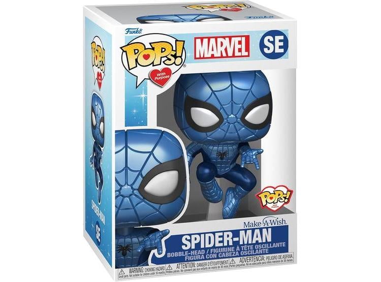 FUNKO POP! MARVEL MAKE A WISH - SPIDER-MAN METÁLICO, FIGURA BENÉFICA - 1